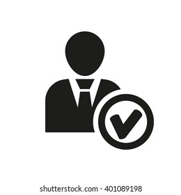The add user icon. Add friend and avatar symbol. UI. Web. Logo. Sign. Flat design. App. Stock vector