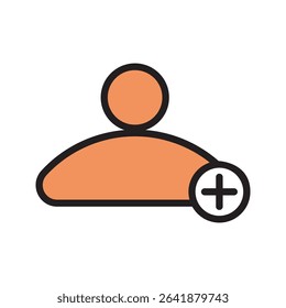 Add user icon. Add member icon. Add avatar icon isolated on white background icon vector