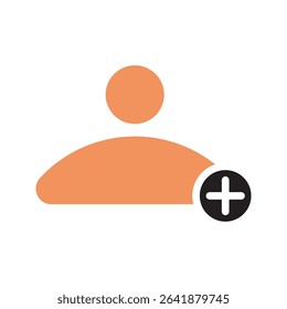 Add user icon. Add member icon. Add avatar icon isolated on white background icon vector