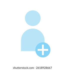 Add user icon. New account. Plus sign.