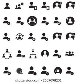 Adicionar conjunto de ícones de usuário. Adicionar membro. Adicionar novos ícones de vetor de usuário. Crie um perfil do avatar com o símbolo de mais. adicione o símbolo da conta. Ilustração plana vetorial.

