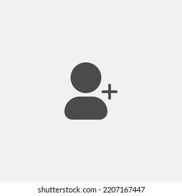 Add user icon sign vector,Symbol, logo illustration for web and mobile