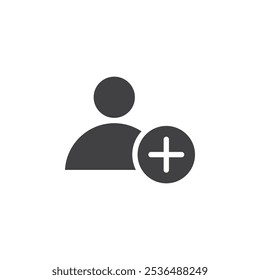 Add user icon simple vector symbol