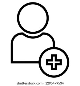 add user icon vector