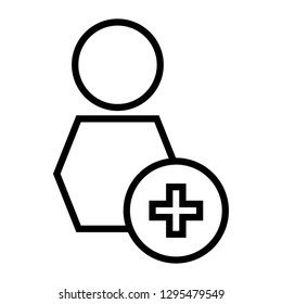 add user icon vector