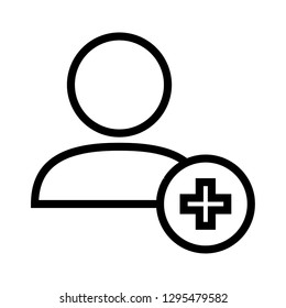 add user icon vector