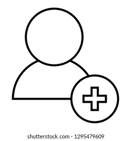 add user icon vector