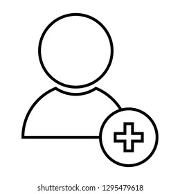 add user icon vector