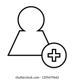 add user icon vector