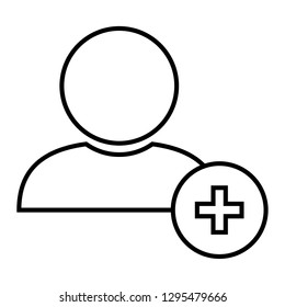 add user icon vector