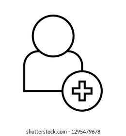 add user icon vector