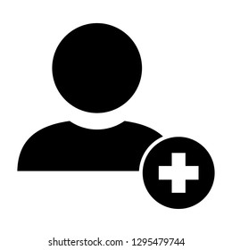 add user icon vector