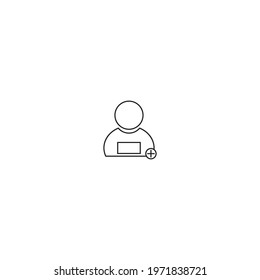 Add user icon. Vector illustration can be used for web and mobile graphic design, logo. 