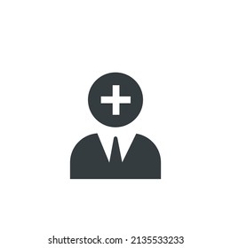 Add user icon, vector add user icon, vector illustration