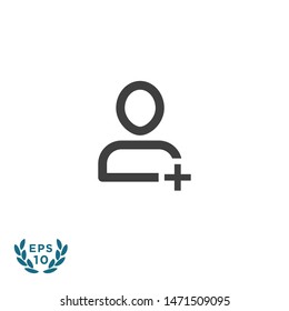 add user icon vector lgoo template