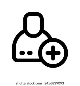 add user icon. vector line icon for your website, mobile, presentation, and logo design.