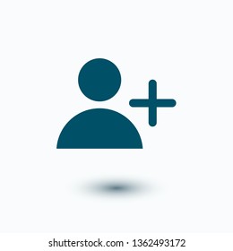 Add User Icon. Vector people icon. New Profile vector icon. Person illustration. Business User Icon. User Group symbol. Male user symbol