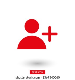Add User Icon. Vector people icon. New Profile vector icon. Person illustration. Business User Icon. User Group symbol. Male user symbol