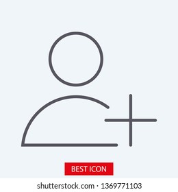 Add User Icon. Vector people icon. New Profile vector icon. Person illustration. Business User Icon. User Group symbol. Male user symbol