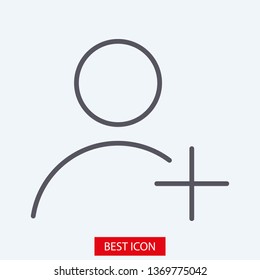 Add User Icon. Vector people icon. New Profile vector icon. Person illustration. Business User Icon. User Group symbol. Male user symbol