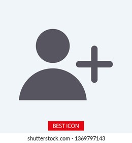 Add User Icon. Vector people icon. New Profile vector icon. Person illustration. Business User Icon. User Group symbol. Male user symbol