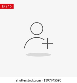 Add User Icon. Vector people icon. New Profile vector icon. Person illustration. Business User Icon. User Group symbol. Male user symbol