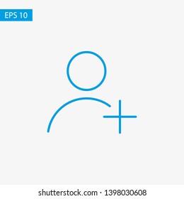 Add User Icon. Vector people icon. New Profile vector icon. Person illustration. Business User Icon. User Group symbol. Male user symbol