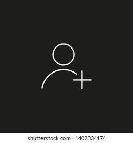 Add User Icon. Vector people icon. New Profile vector icon. Person illustration. Business User Icon. User Group symbol. Male user symbol