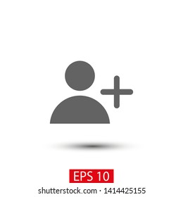 Add User Icon. Vector people icon. New Profile vector icon. Person illustration. Business User Icon. User Group symbol. Male user symbol