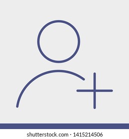 Add User Icon. Vector People Icon. New Profile Vector Icon. Person Illustration. Business User Icon. User Group Symbol. Male User Symbol