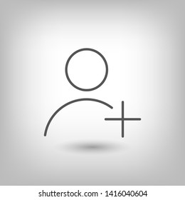 Add User Icon. Vector people icon. New Profile vector icon. Person illustration. Business User Icon. User Group symbol. Male user symbol