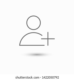 Add User Icon. Vector people icon. New Profile vector icon. Person illustration. Business User Icon. User Group symbol. Male user symbol