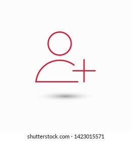 Add User Icon. Vector people icon. New Profile vector icon. Person illustration. Business User Icon. User Group symbol. Male user symbol