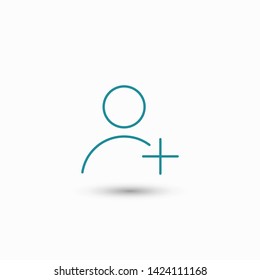 Add User Icon. Vector people icon. New Profile vector icon. Person illustration. Business User Icon. User Group symbol. Male user symbol