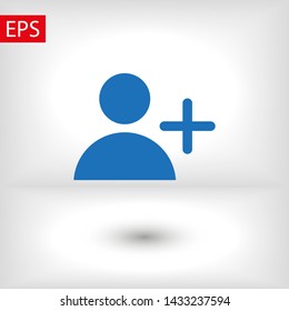 Add User Icon. Vector People Icon. New Profile Vector Icon. Person Illustration. Business User Icon. User Group Symbol. Male User Symbol