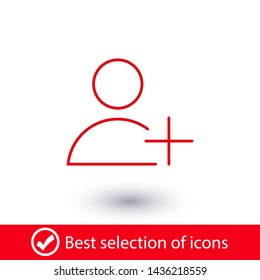 Add User Icon. Vector people icon. New Profile vector icon. Person illustration. Business User Icon. User Group symbol. Male user symbol