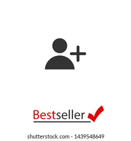 Add User Icon. Vector people icon. New Profile vector icon. Person illustration. Business User Icon. User Group symbol. Male user symbol