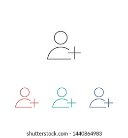 Add User Icon. Vector people icon. New Profile vector icon. Person illustration. Business User Icon. User Group symbol. Male user symbol