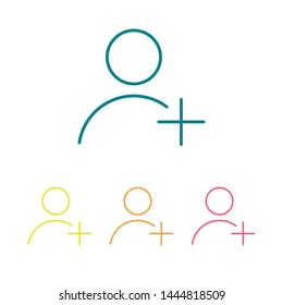 Add User Icon. Vector people icon. New Profile vector icon. Person illustration. Business User Icon. User Group symbol. Male user symbol