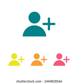 Add User Icon. Vector people icon. New Profile vector icon. Person illustration. Business User Icon. User Group symbol. Male user symbol