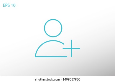 Add User Icon. Vector people icon. New Profile vector icon. 