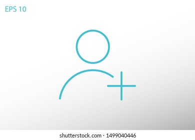 Add User Icon. Vector people icon. New Profile vector icon. Person illustration. 