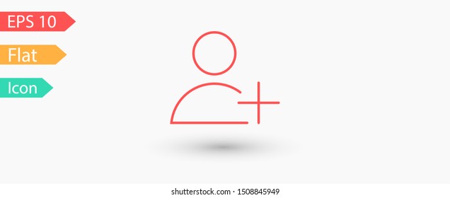 Add User Icon. Vector people icon. New Profile vector icon. Person illustration. Business User Icon. User Group symbol. Male user symbol