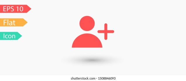Add User Icon. Vector people icon. New Profile vector icon. Person illustration. Business User Icon. User Group symbol. Male user symbol