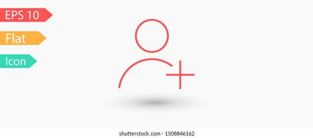 Add User Icon. Vector people icon. New Profile vector icon. Person illustration. Business User Icon. User Group symbol. Male user symbol