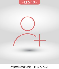 Add User Icon. Vector people icon. New Profile vector icon. Person illustration. Business User Icon. User Group symbol. Male user symbol