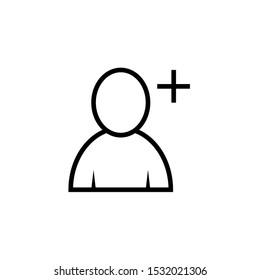 Add User Icon. Vector people icon. New Profile vector icon. Person illustration.