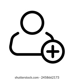 Add User Icon Vector Symbol Design Illustration