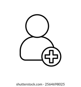 add user icon vector symbol isolated