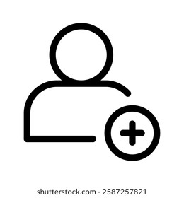 Add User Icon Vector Symbol Design Illustration